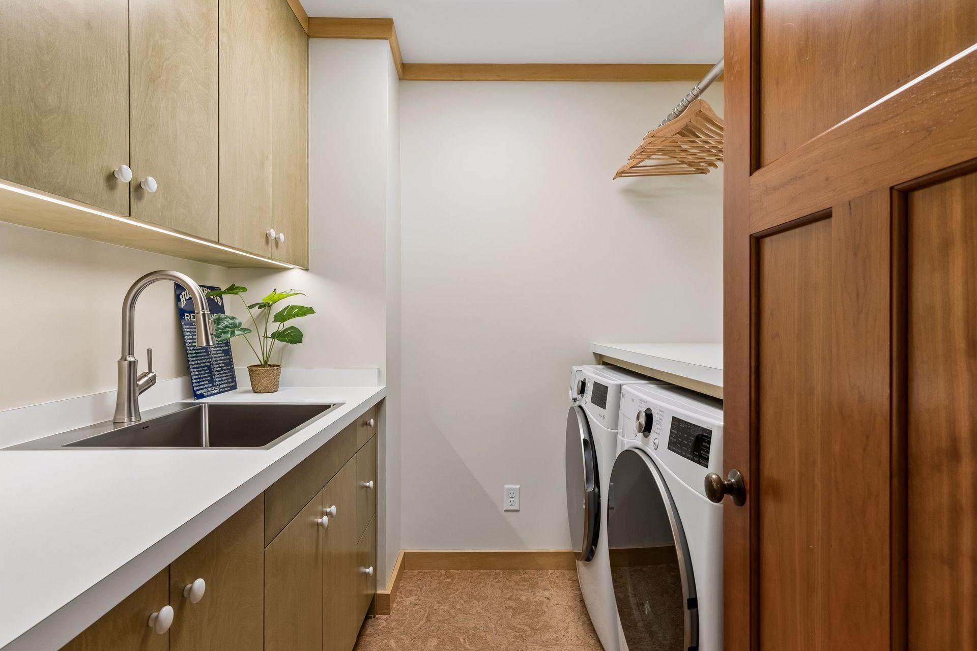 Newly remodeled laundry room on the second floor