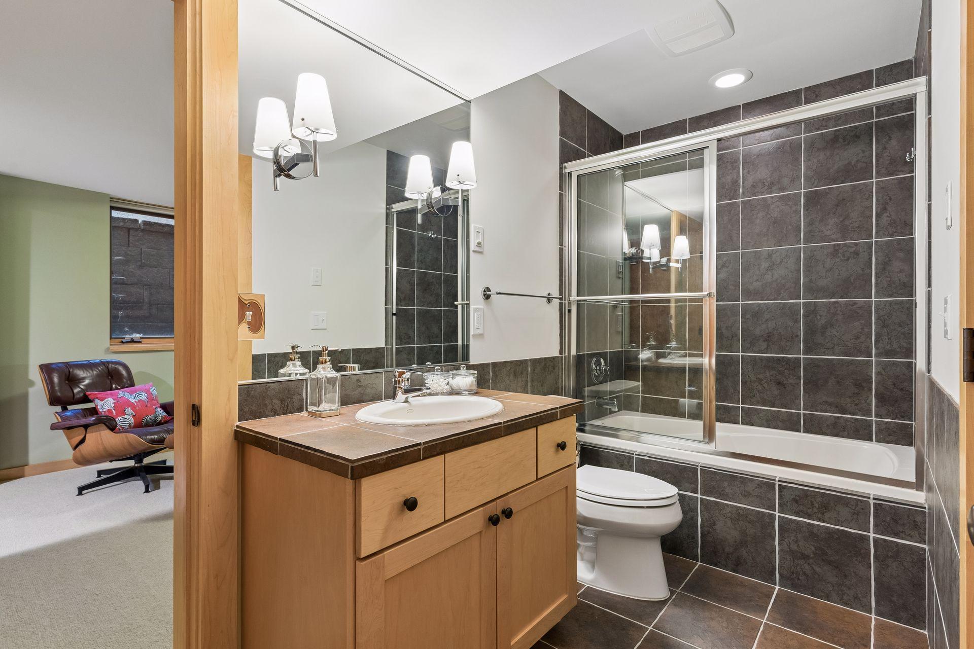 Jack and Jill full bath in the Lower Level