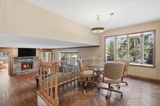 Informal Dining Room opens into the Family Room. Hardwood flooring for both