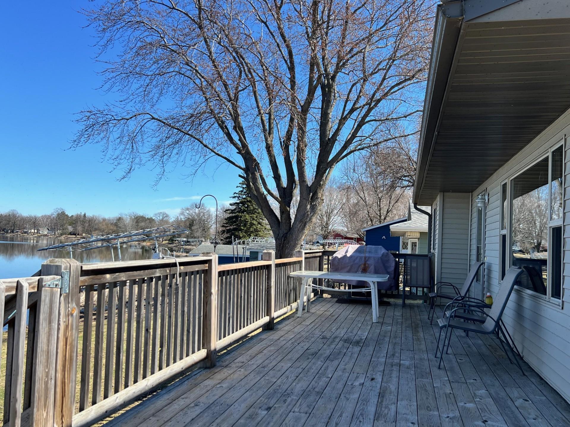 36' x 10' Lakeside deck across the front