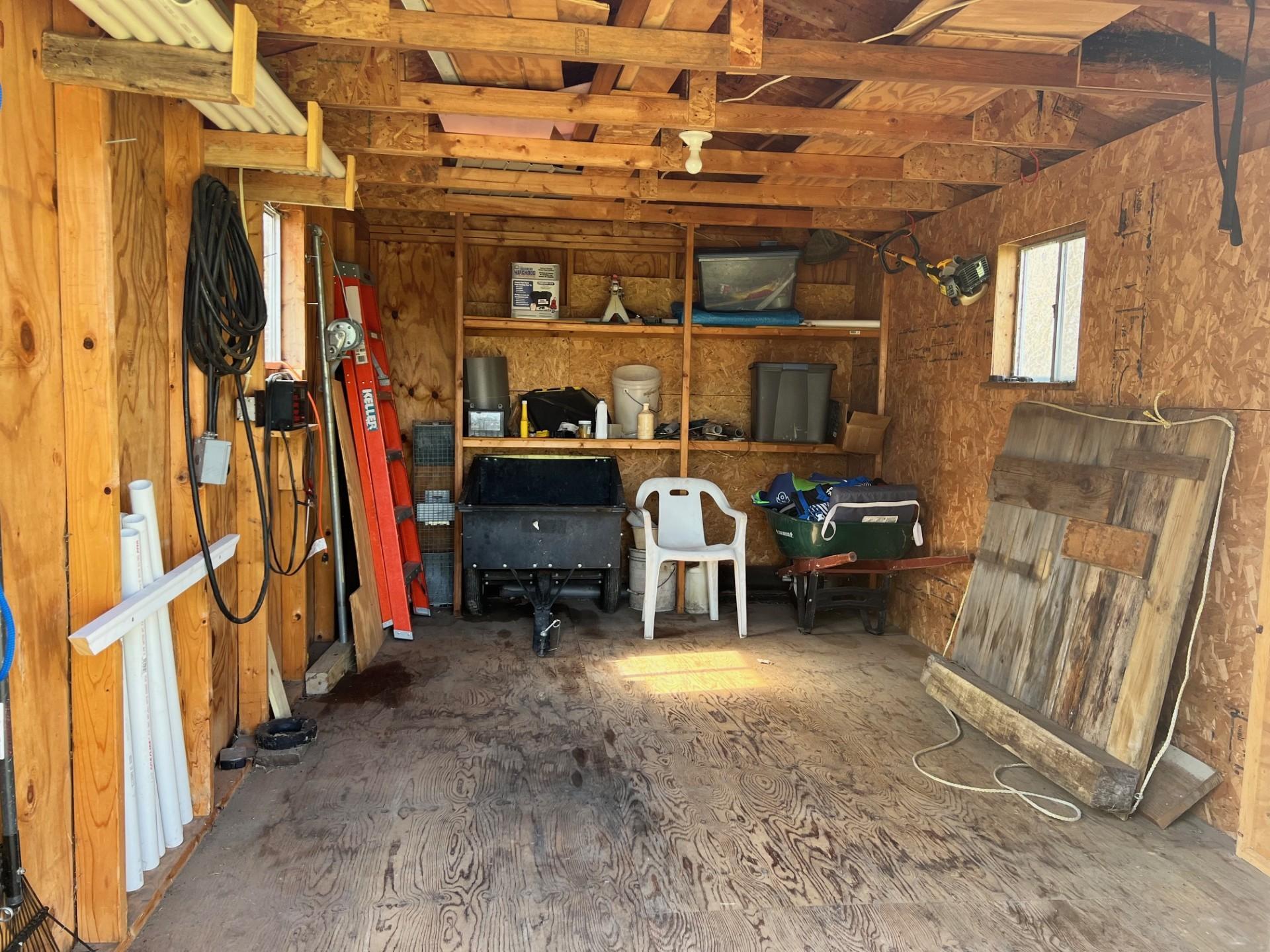 Garden shed interior
