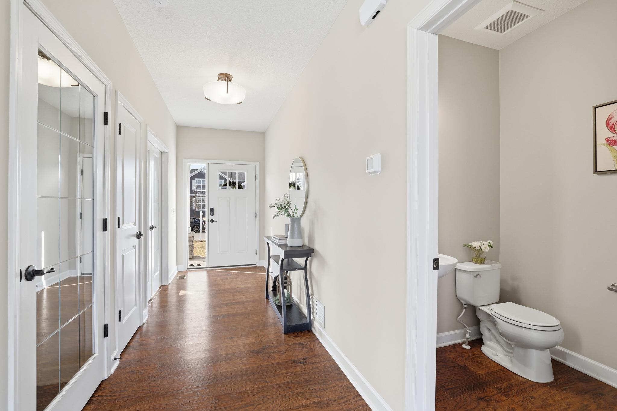 The light bright entry welcomes you in to the office.