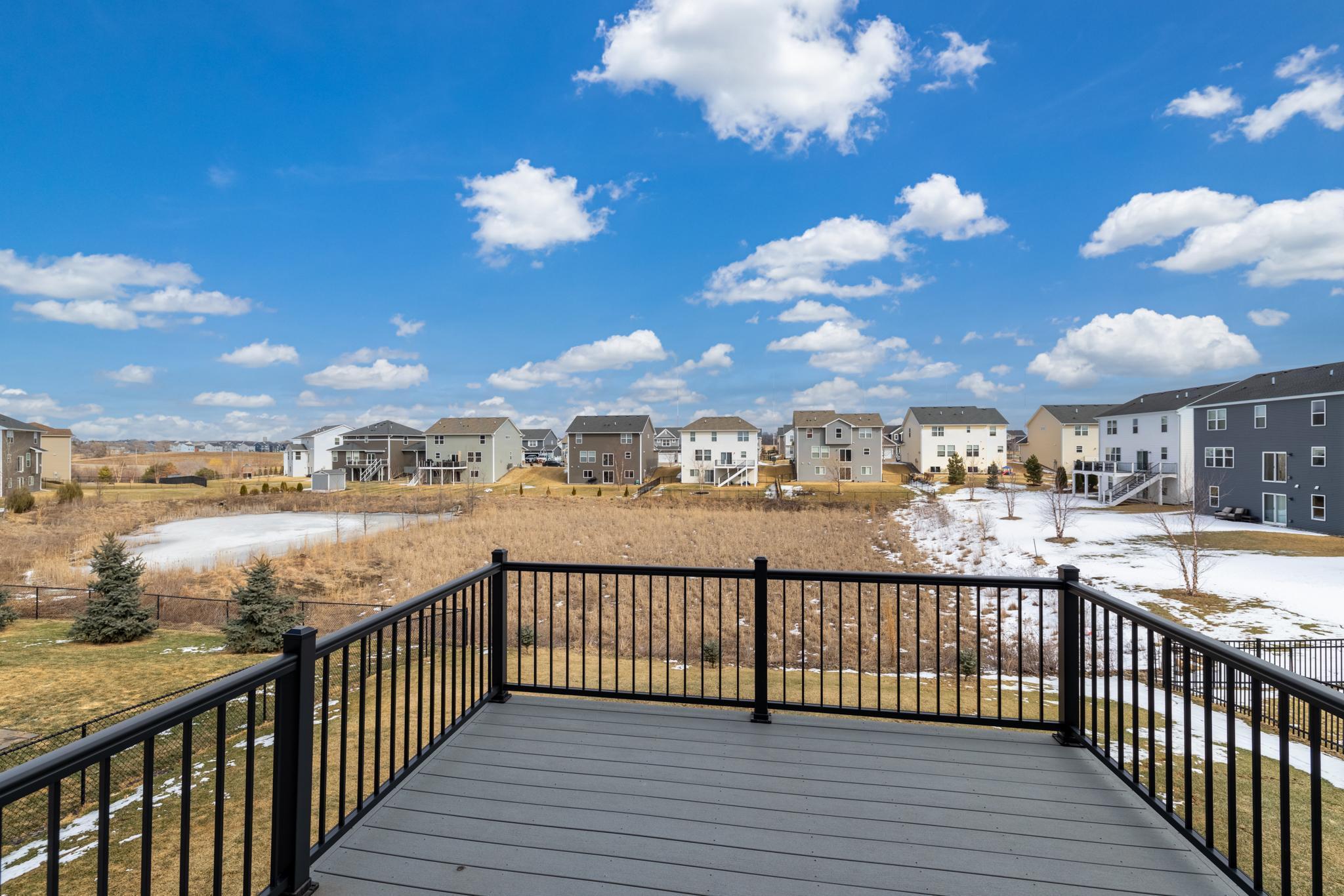 Step out onto the maintenance free deck.