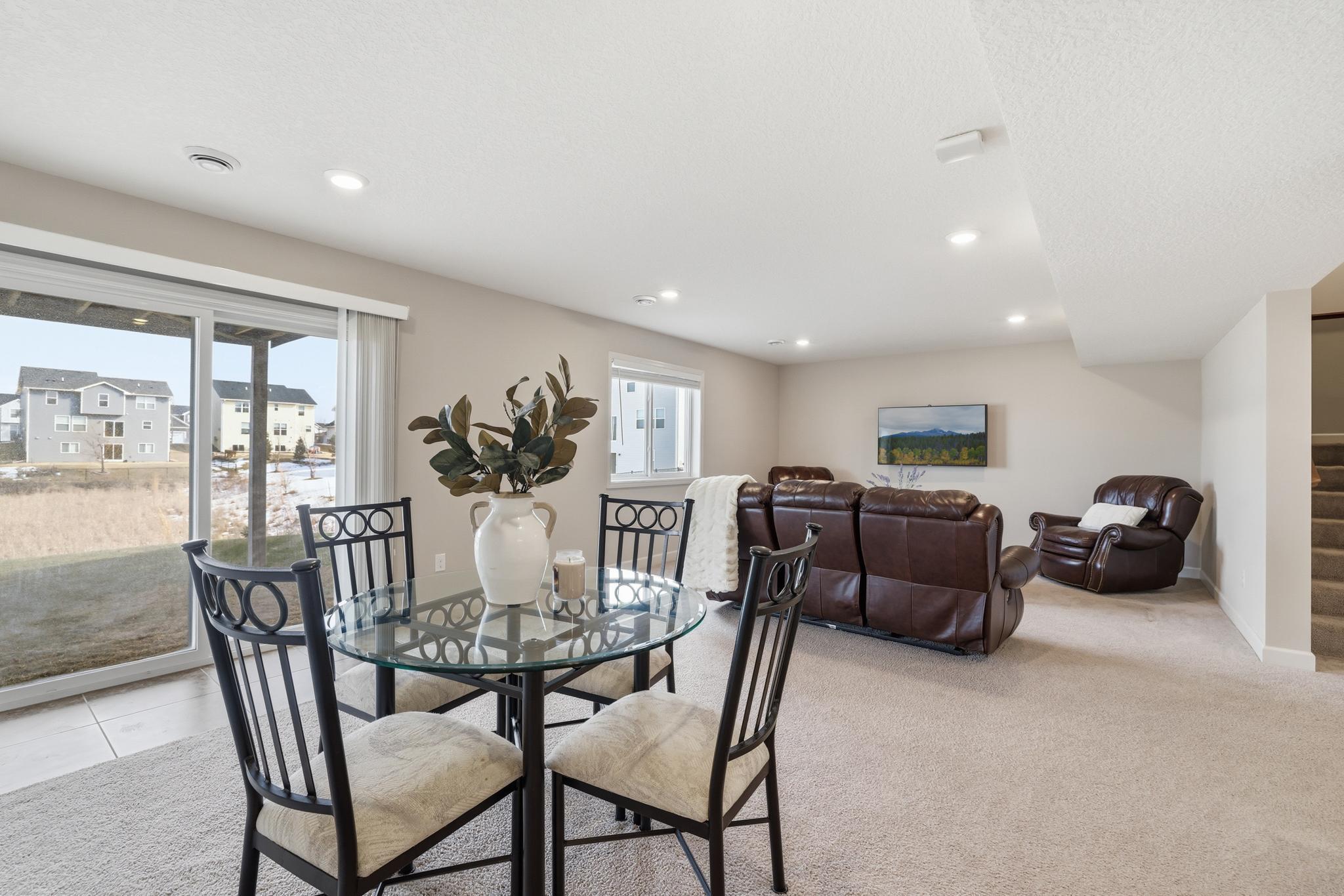 The finished basement is a great place to hang out!