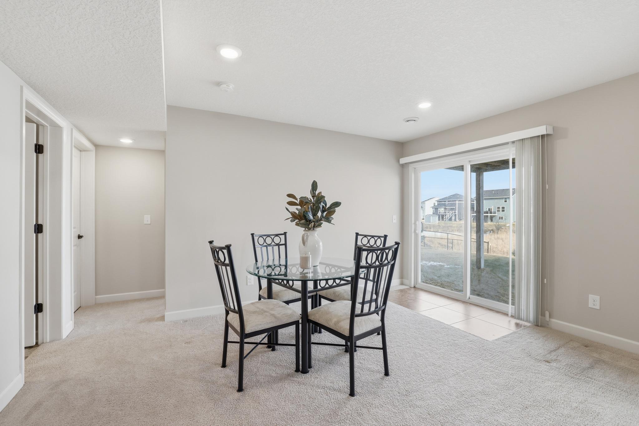 A wonderful space for games and easy access to the backyard.