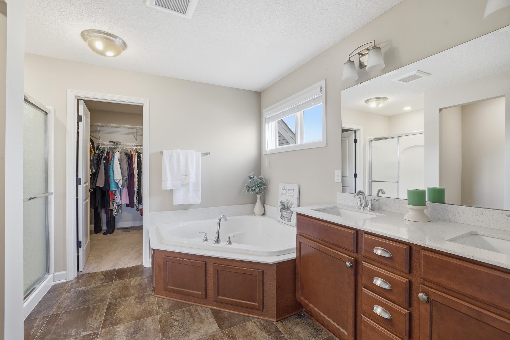 Huge walk-in closet off primary ensuite