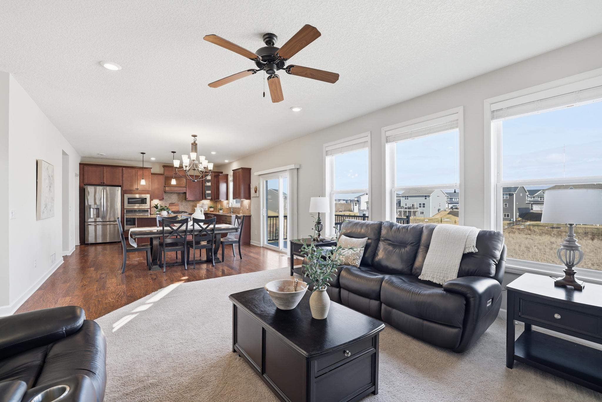 Kitchen is open to the living room.