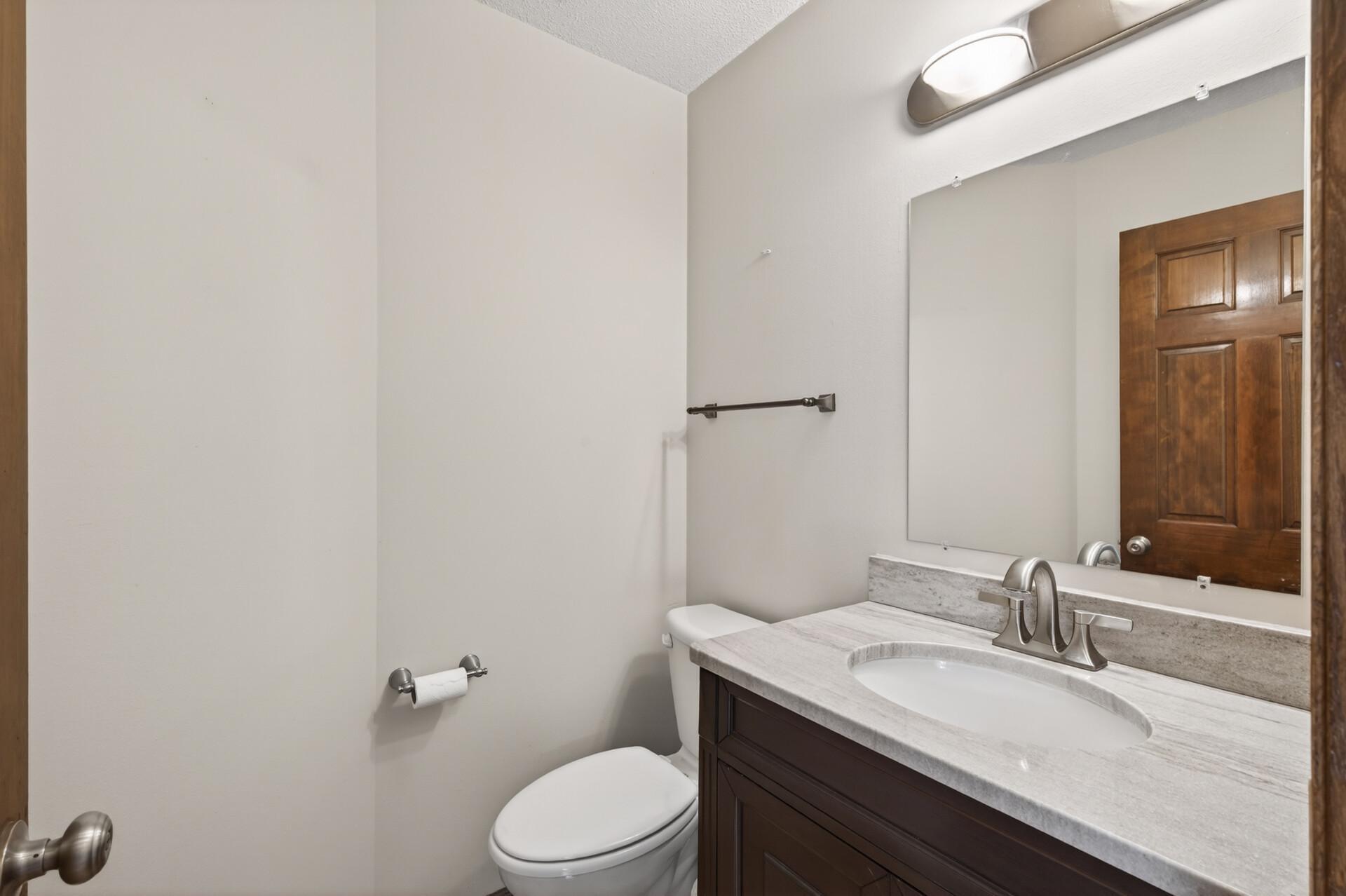 Main floor half bathroom.