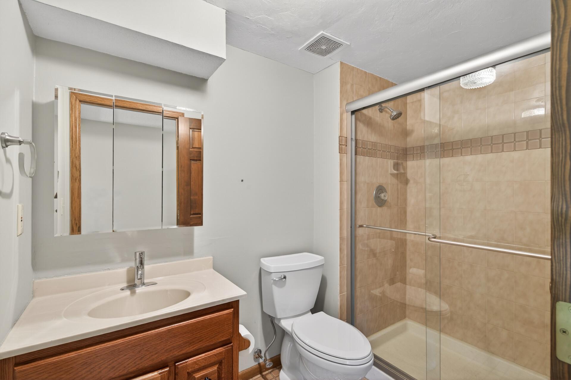 Lower level 3/4 bathroom.