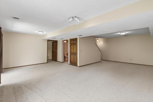 Lower level family room - wonderful space for entertaining.