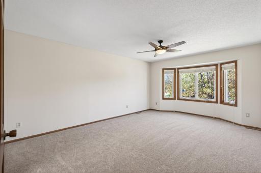 Primary bedroom located on the upper level.