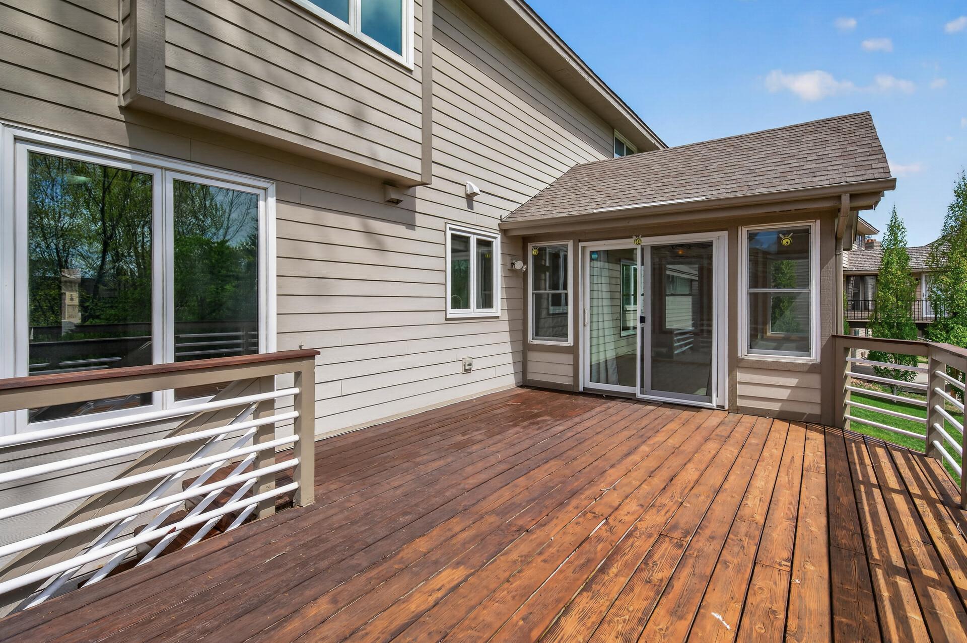 Deck off of the 4-season porch.