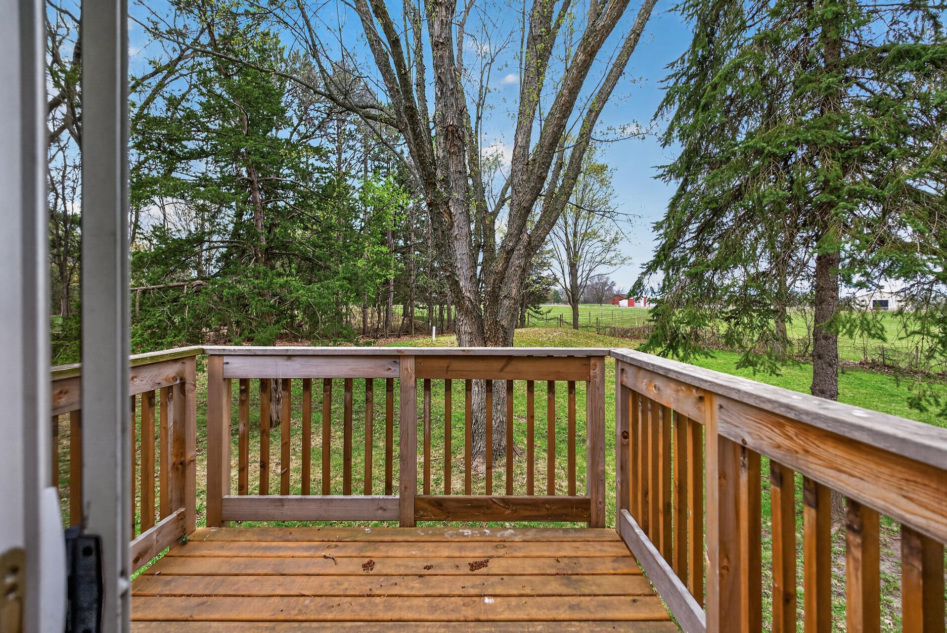 Watch the neighboring horses as you sip your morning coffee.