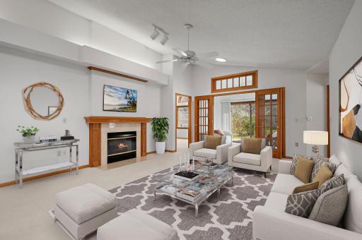 Photo for 8639 Prestwick Lane N, Minneapolis, MN 55443 - listing #7061997 You’ll love the vaulted ceilings in the living room, anchored by a cozy gas fireplace with a marble surround and enhanced by solar tubes that bathe the space in natural light