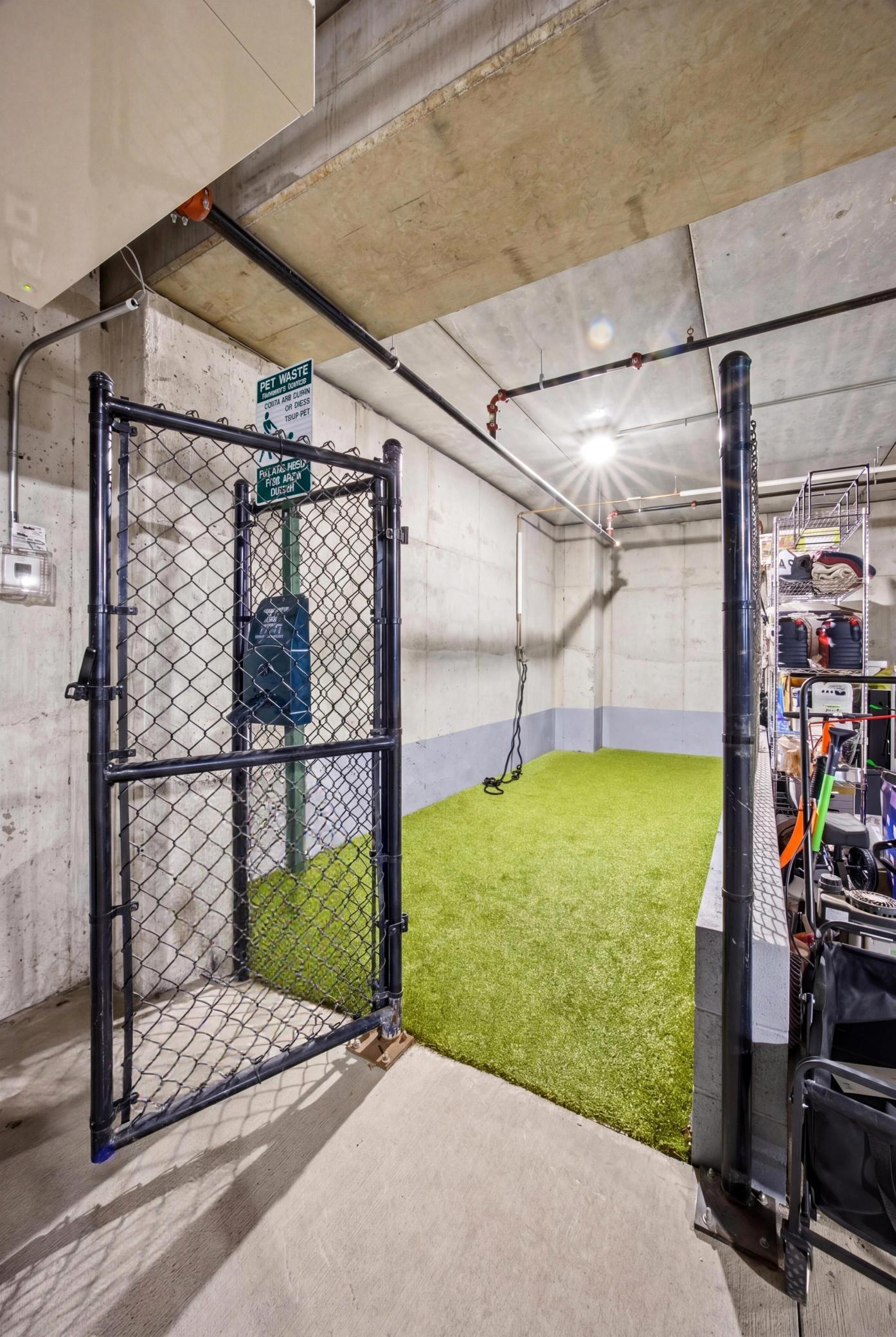 Community Pet Area in Garage Area