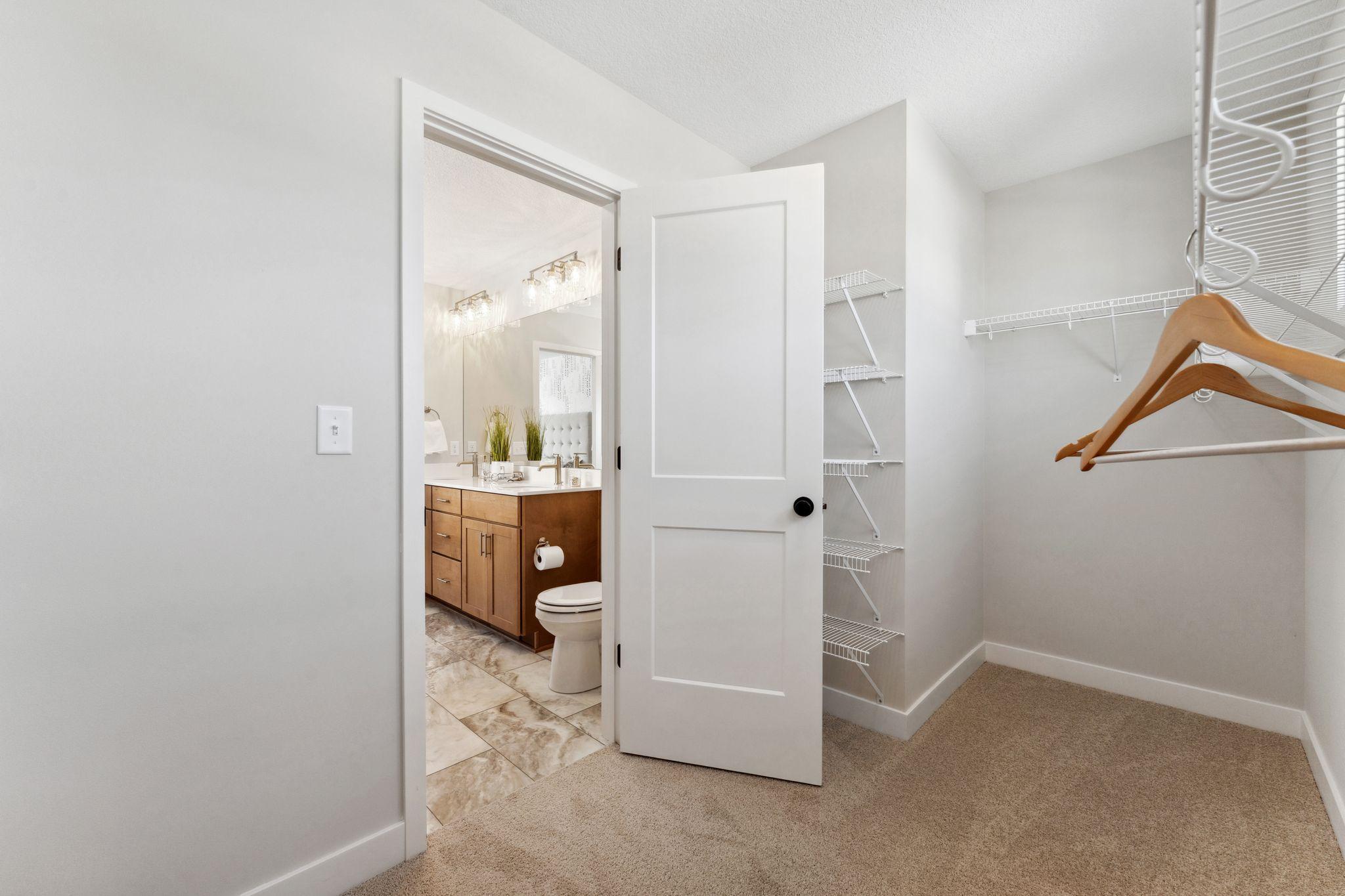 Owner's walk-in closet. Photo is of a similar Preston.