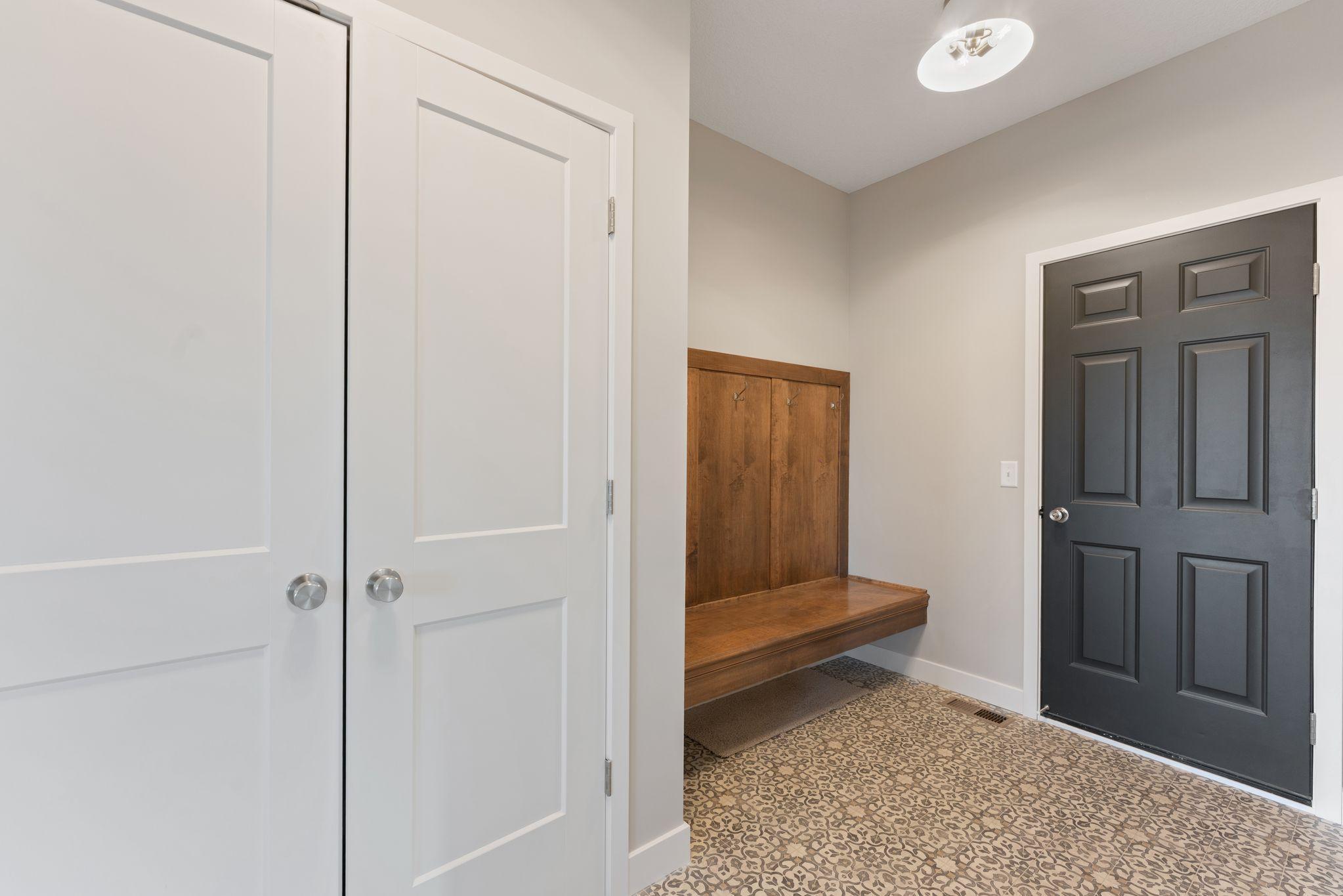 Custom built-in mudroom bench