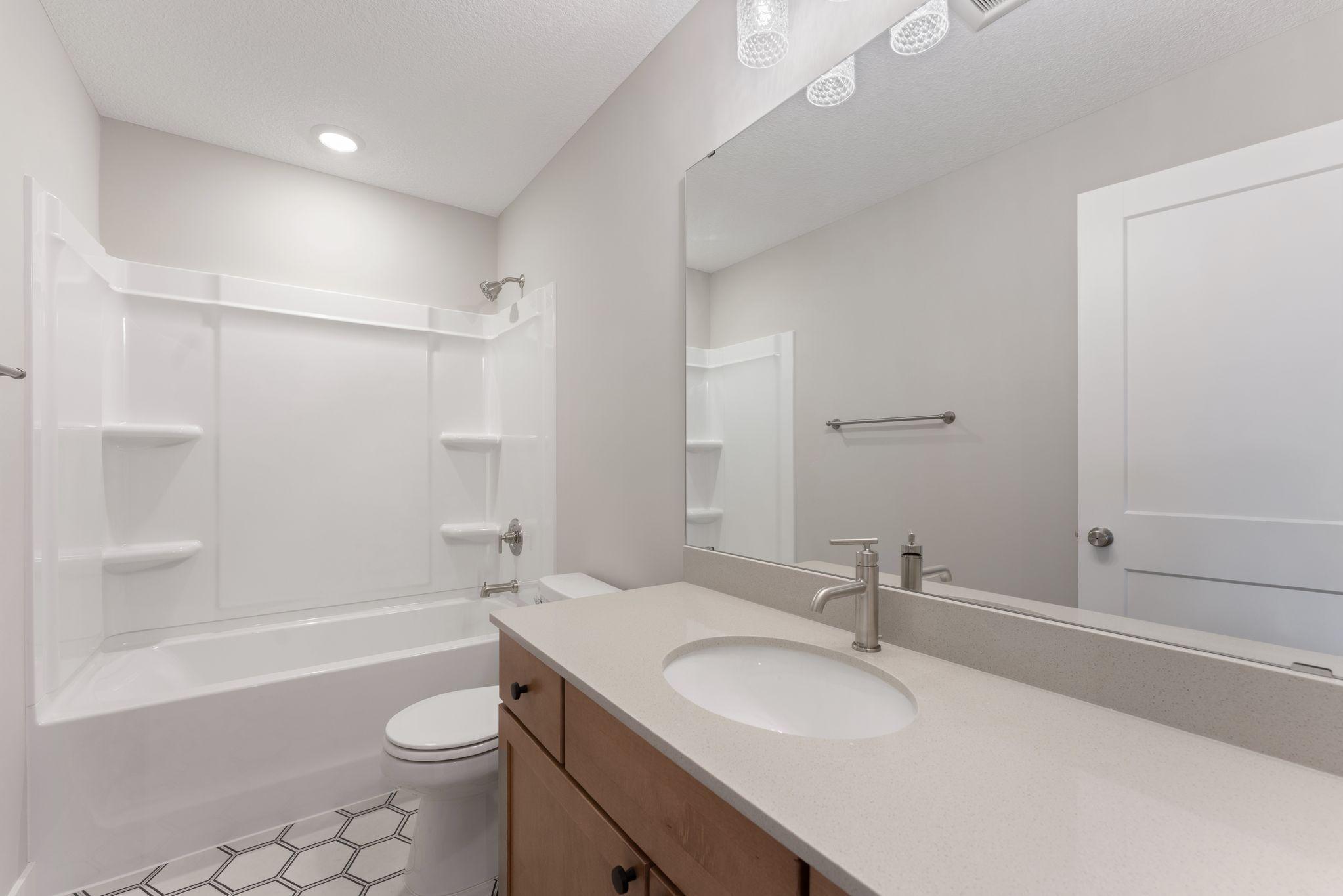 Upper level shared bath