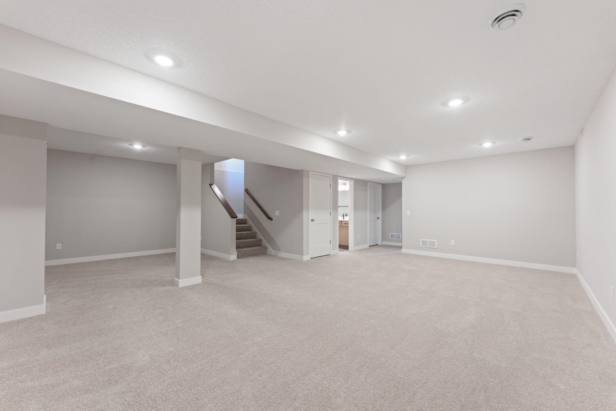 Finished lower level