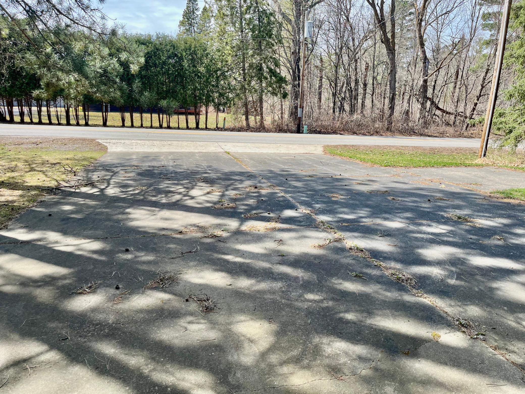 Paved driveway detached gar