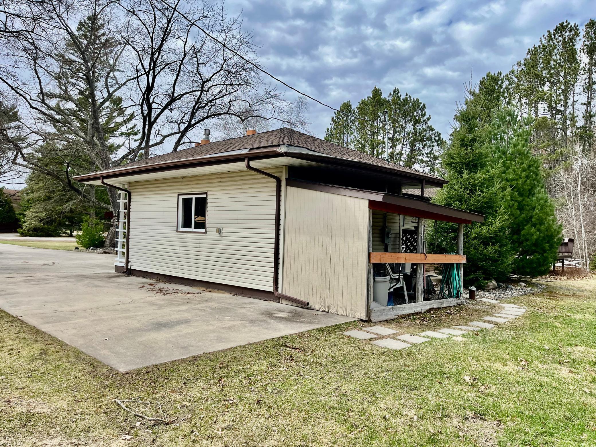 Side view from back yard