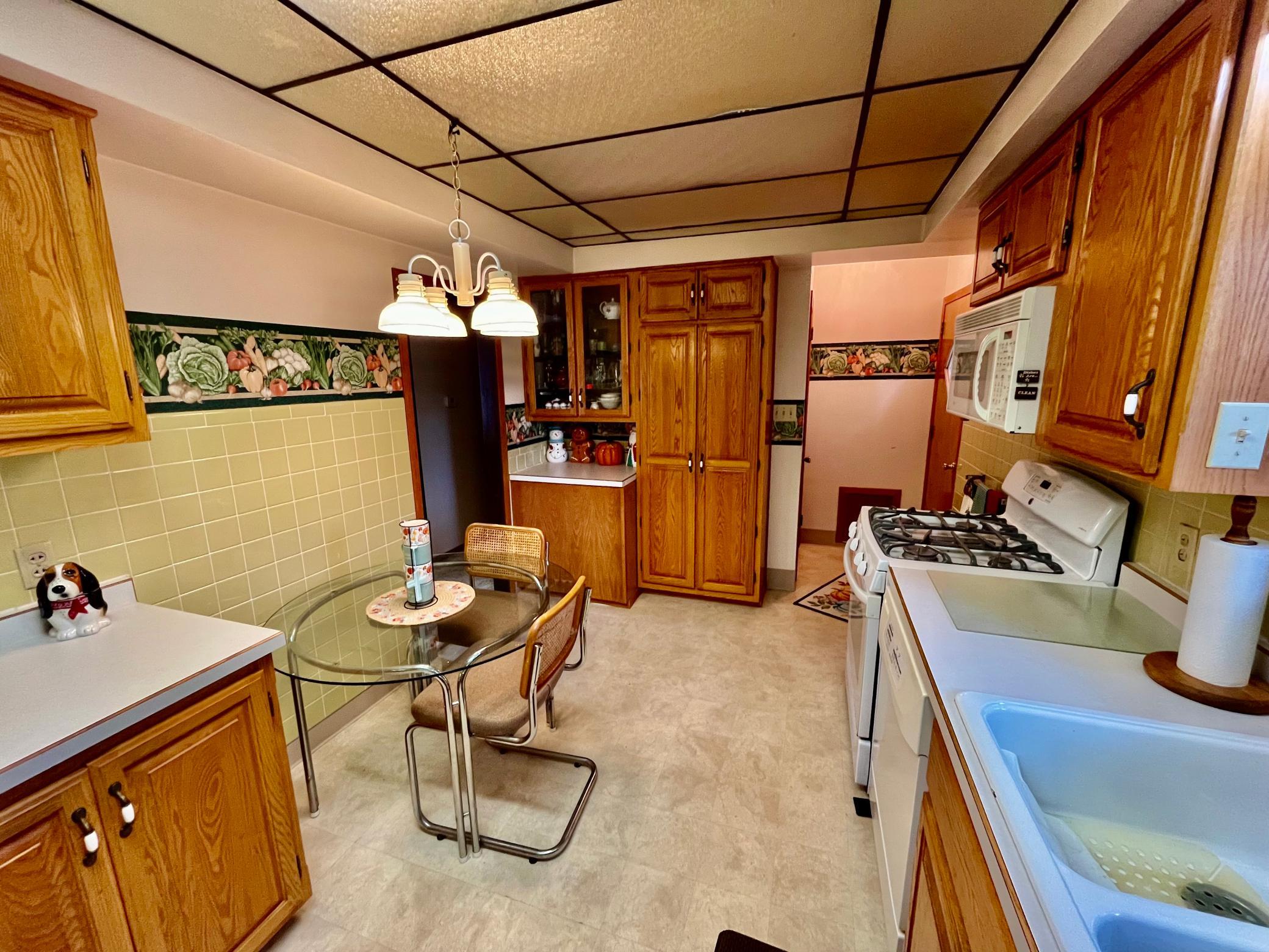 Kitchen from dining rm