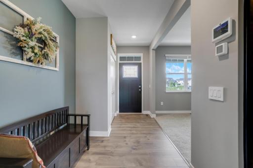 Inviting Entryway with room for a welcoming bench
