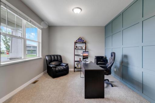 Flex Room could be used as an office, formal diningroom, playroom, or music room.