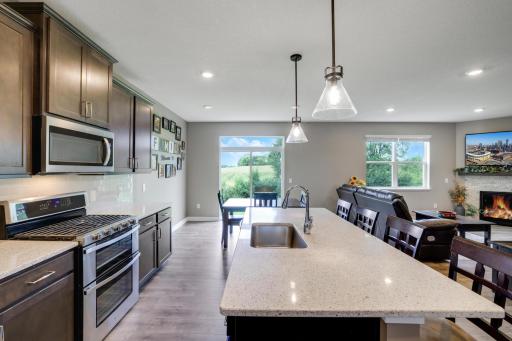 Gorgeous views out to backyard. Patio door allows for easy access to backyard.