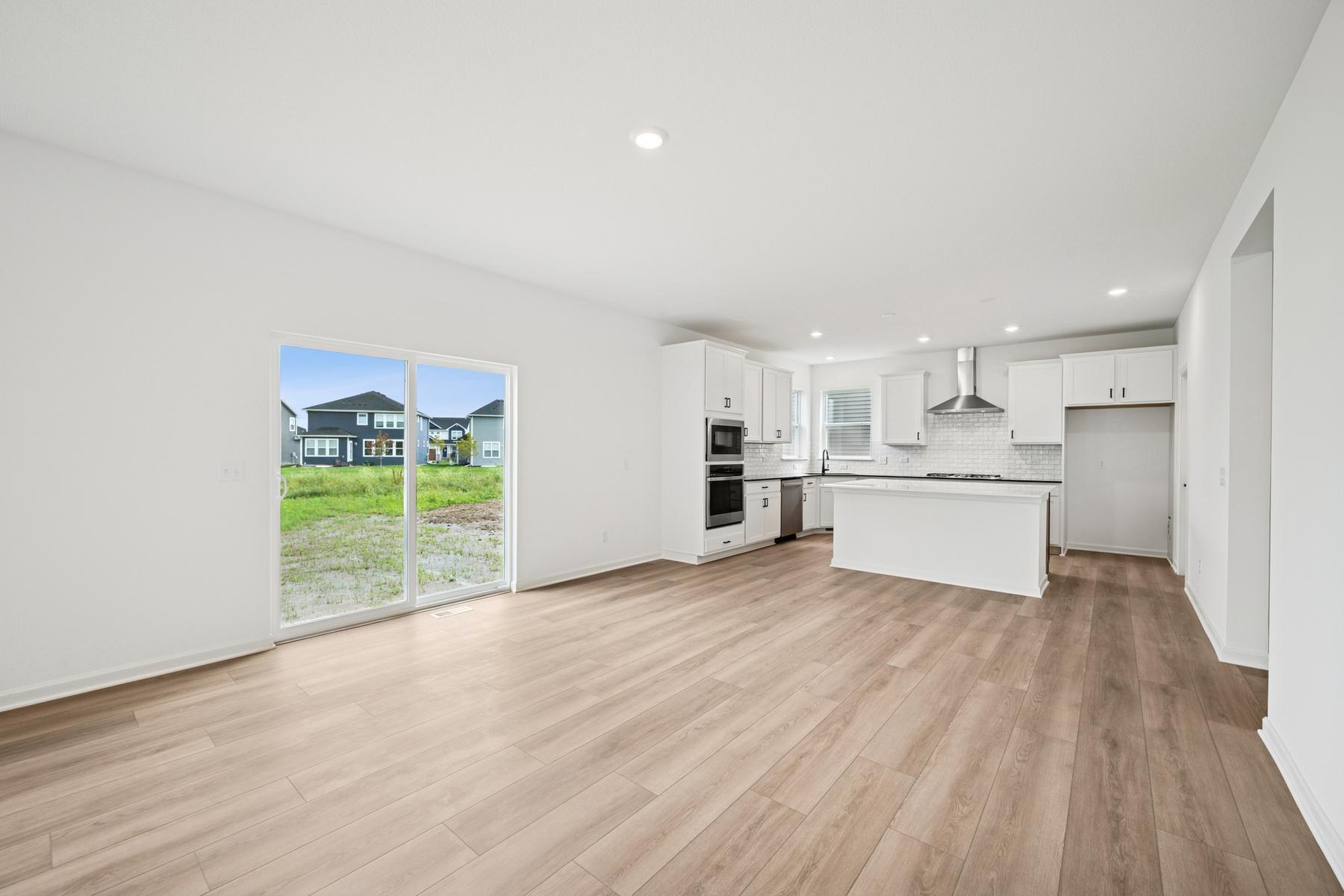 A large dining area off of the kitchen. Great for small or large gatherings.