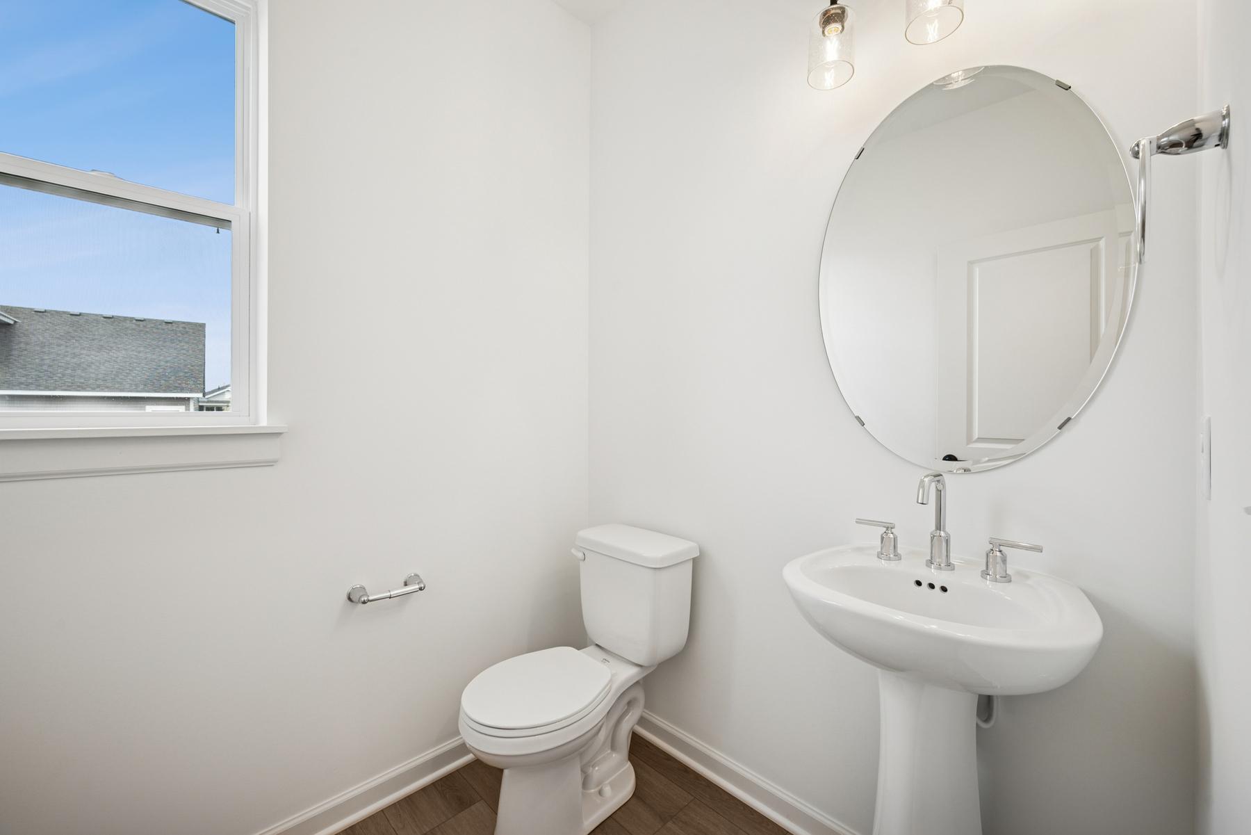 A powder room on the main floor.