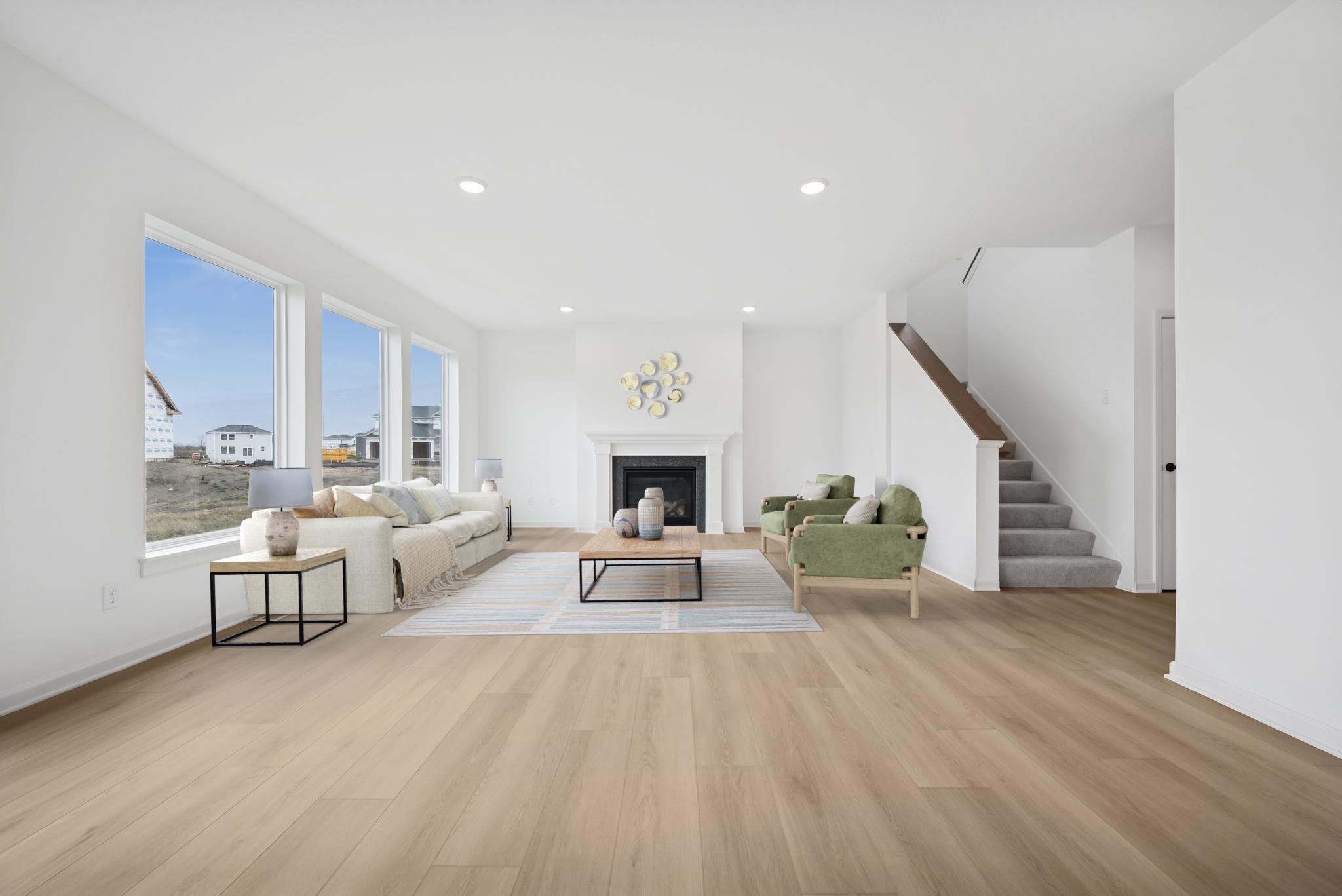 Living room (Virtually staged) *Photos of a similar home*