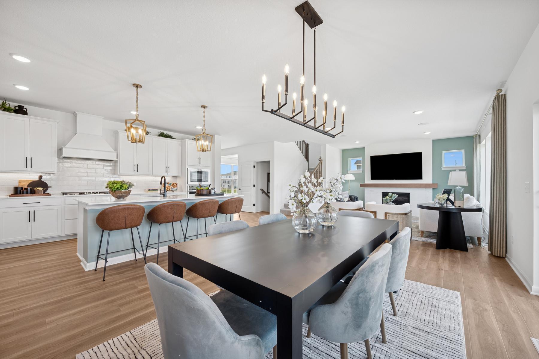 Dining and Kitchen. Photo of Model Home - Same plan