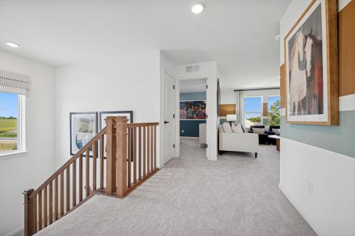 Top floor into loft space. Photo of Model Home - Same Plan