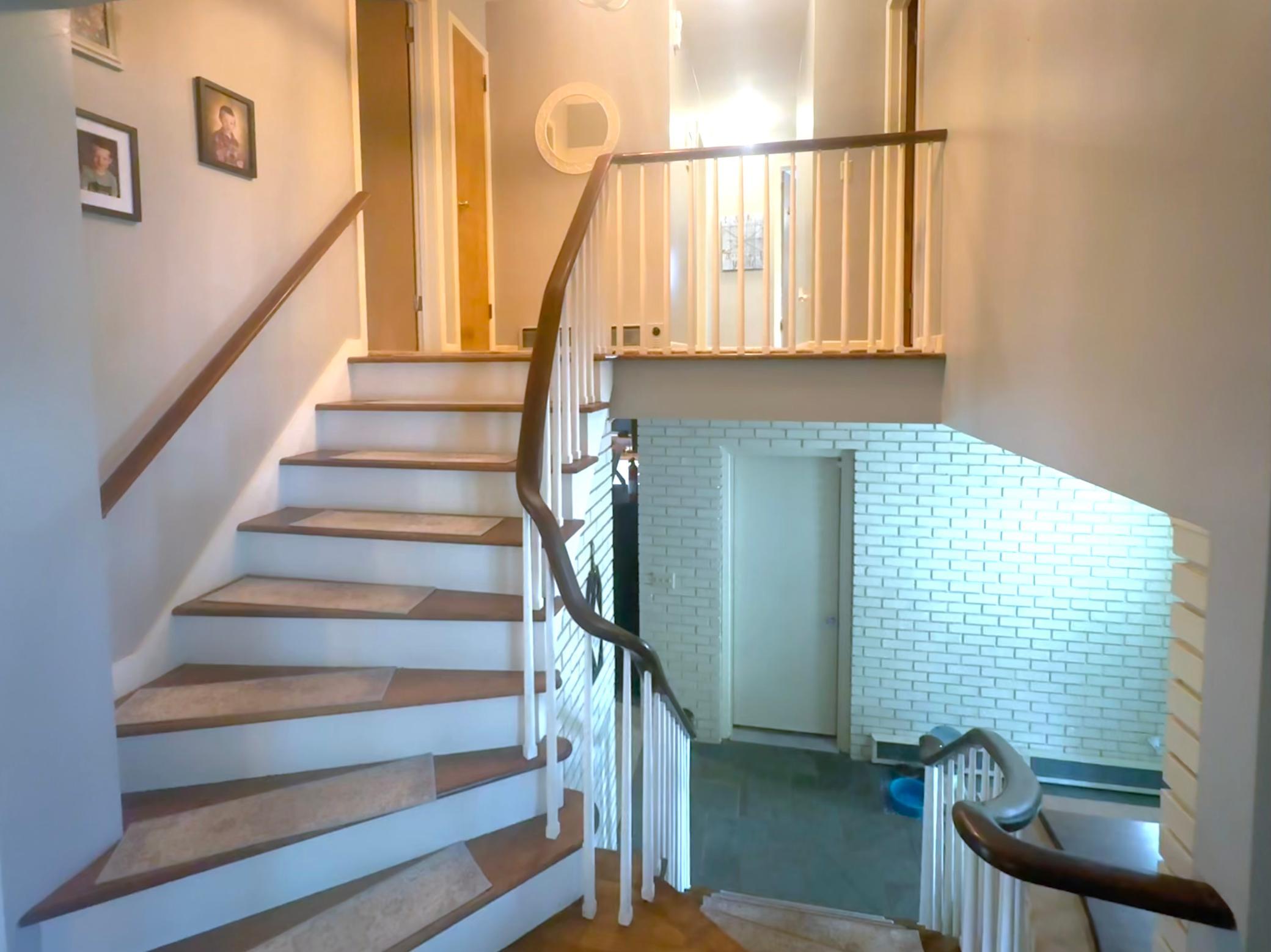 Staircase from lower level to 2nd floor