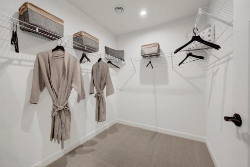 A spacious closet off the lower level bedroom, giving you extra room to stay organized without crowding the space - *Photo of model home, options and design selections may vary