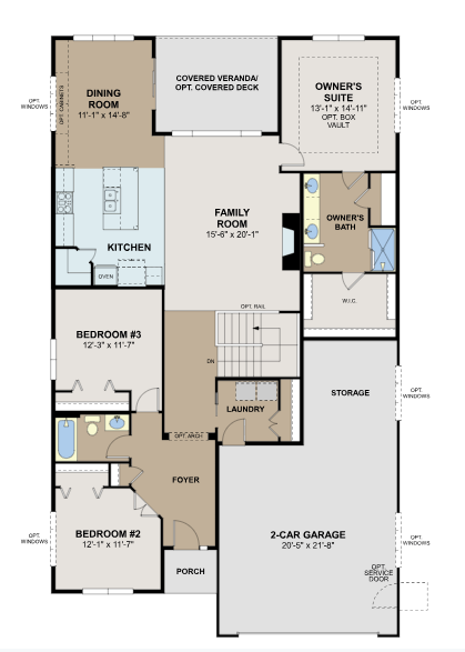 Sycamore II - Main Level Layout