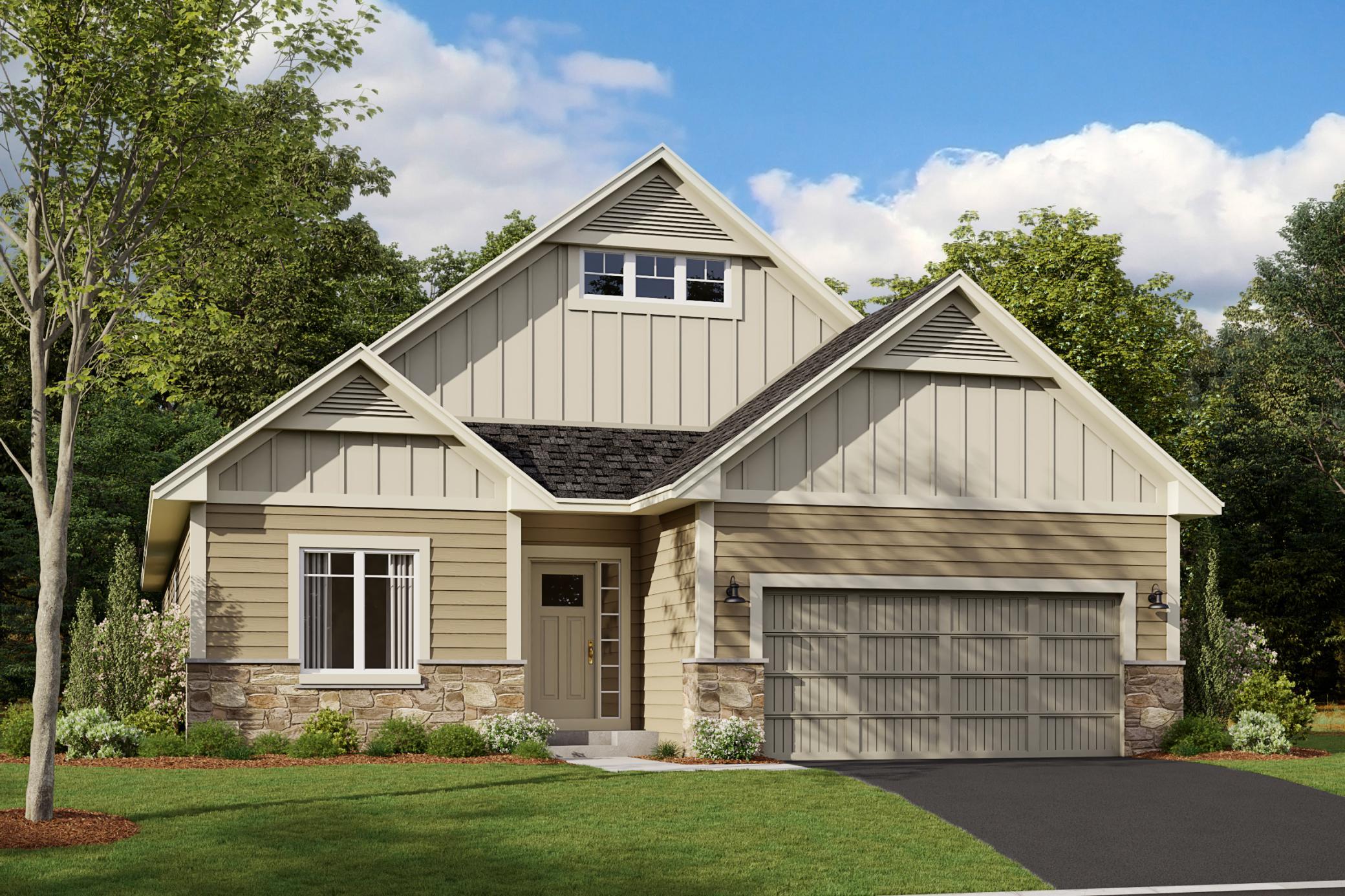 Sycamore II with Elevation A - Rendering - Exterior color options will vary
