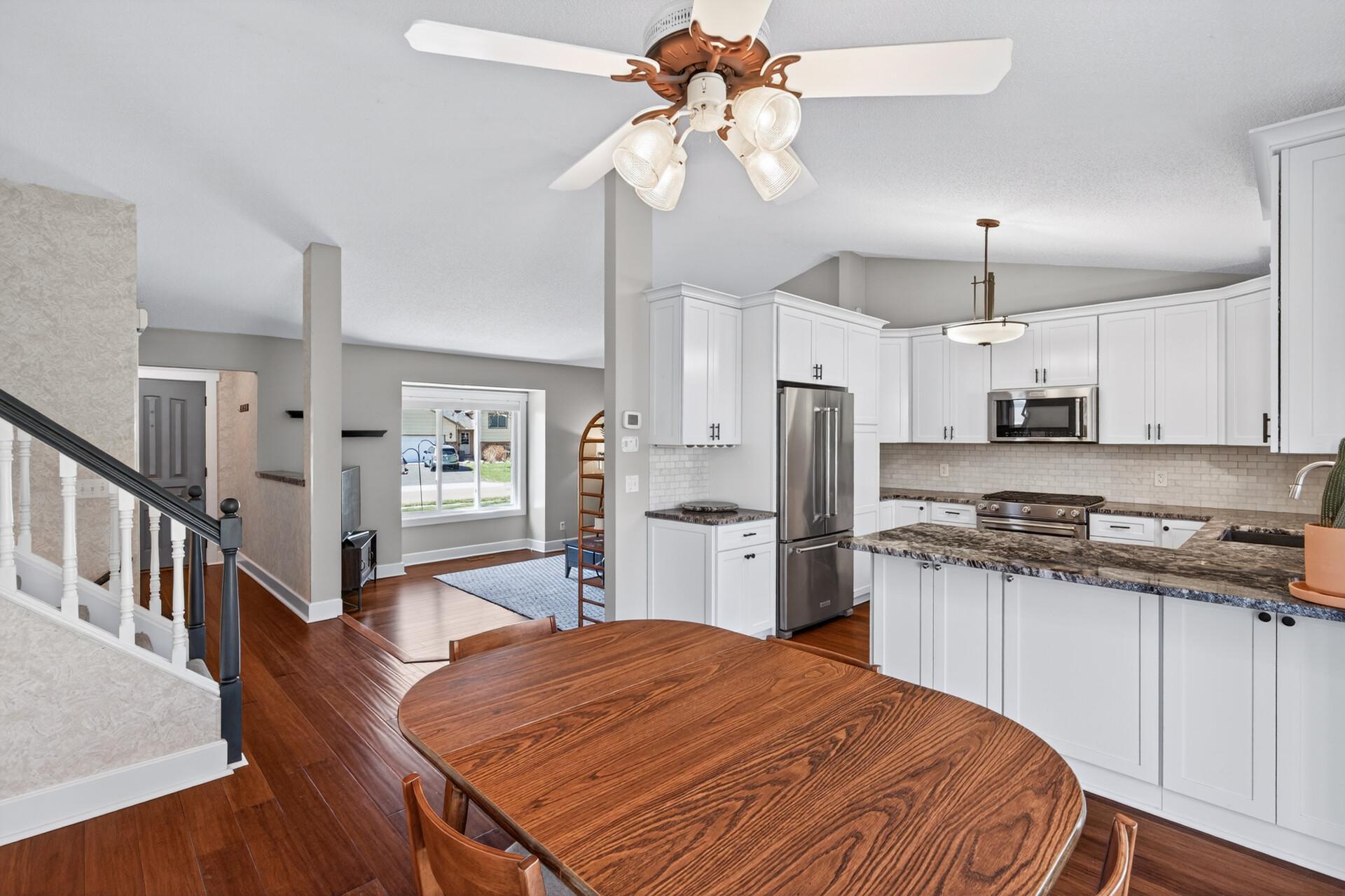 Modern, comfortable open floor plan.