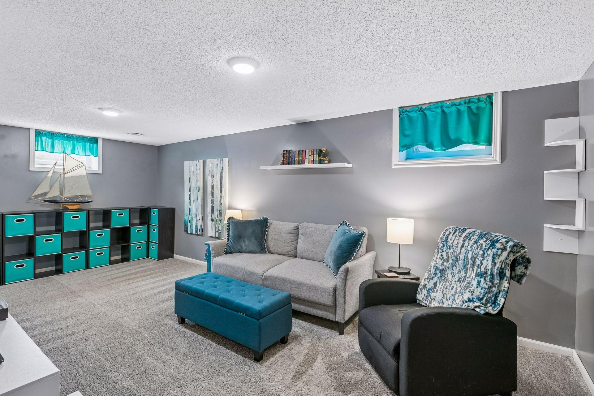 Family Room in Lower Level
