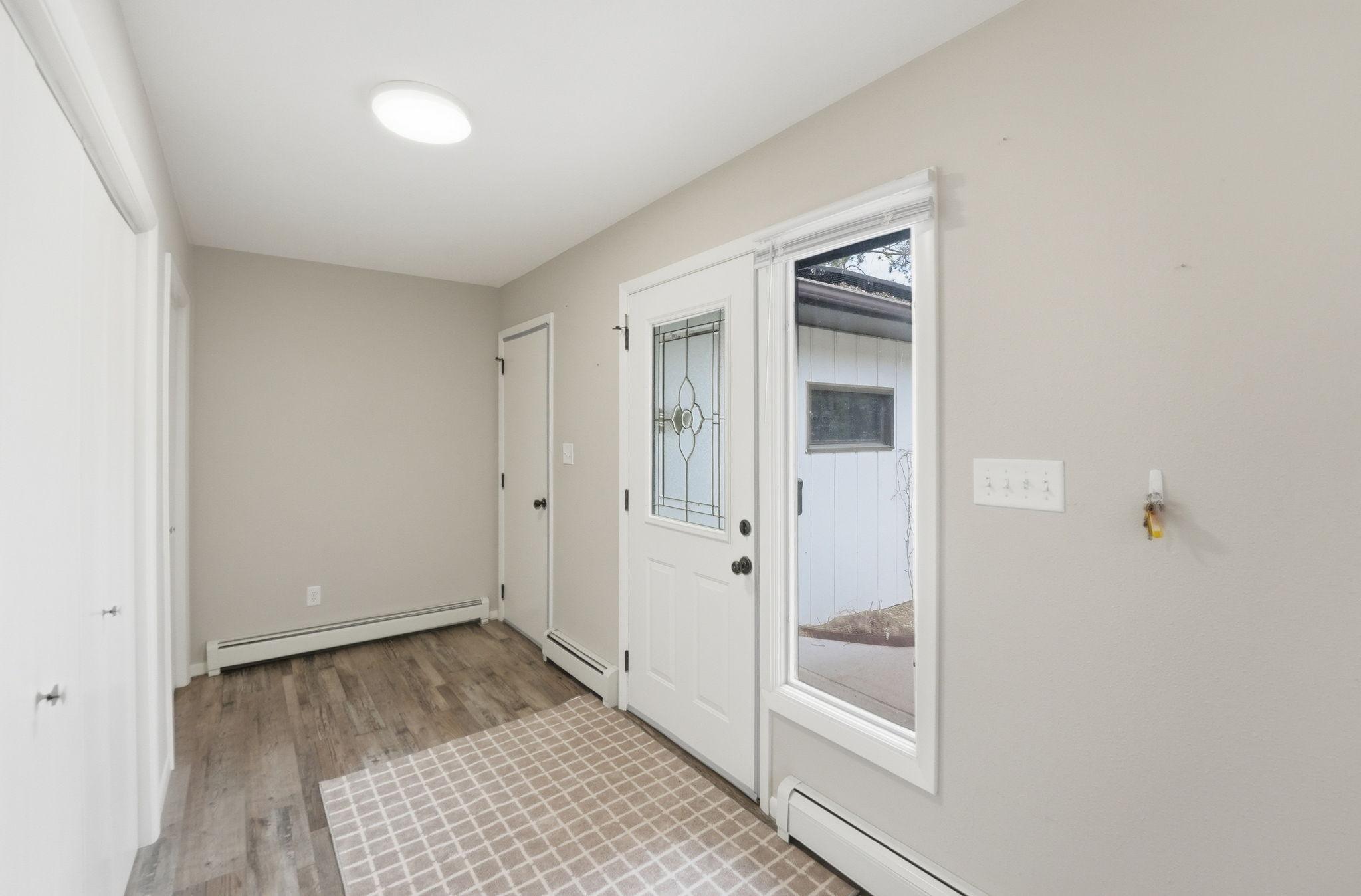 Huge front foyer with tons of storage