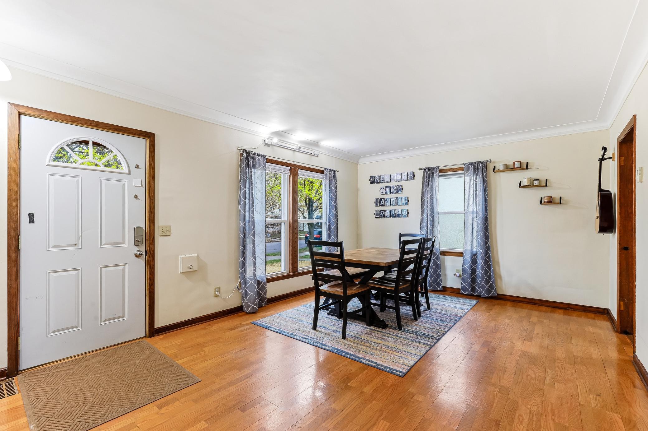 Living room/Dining room is bright and spacious