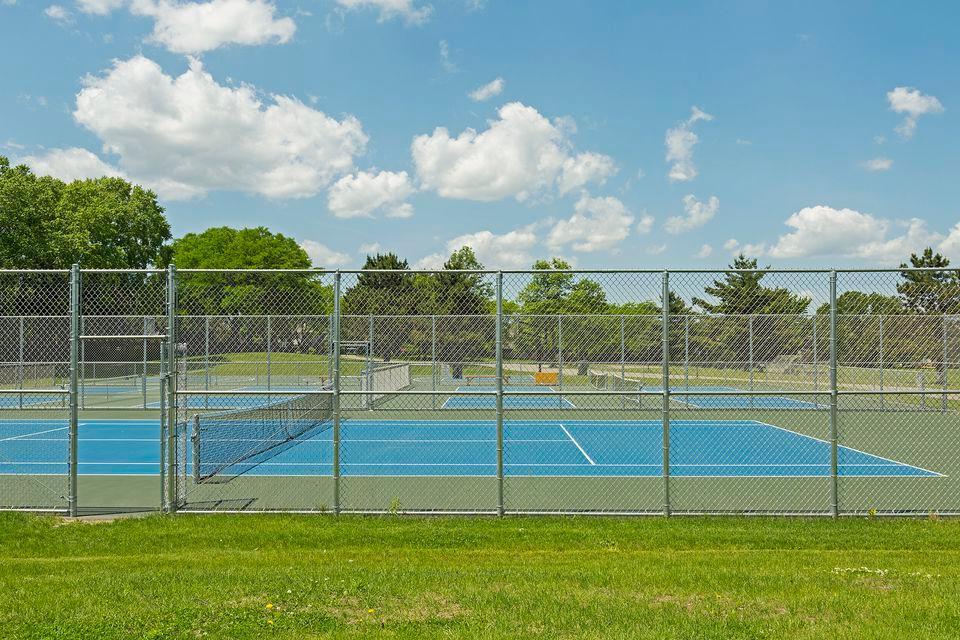 Tennis courts at Franlo Park .3 miles away