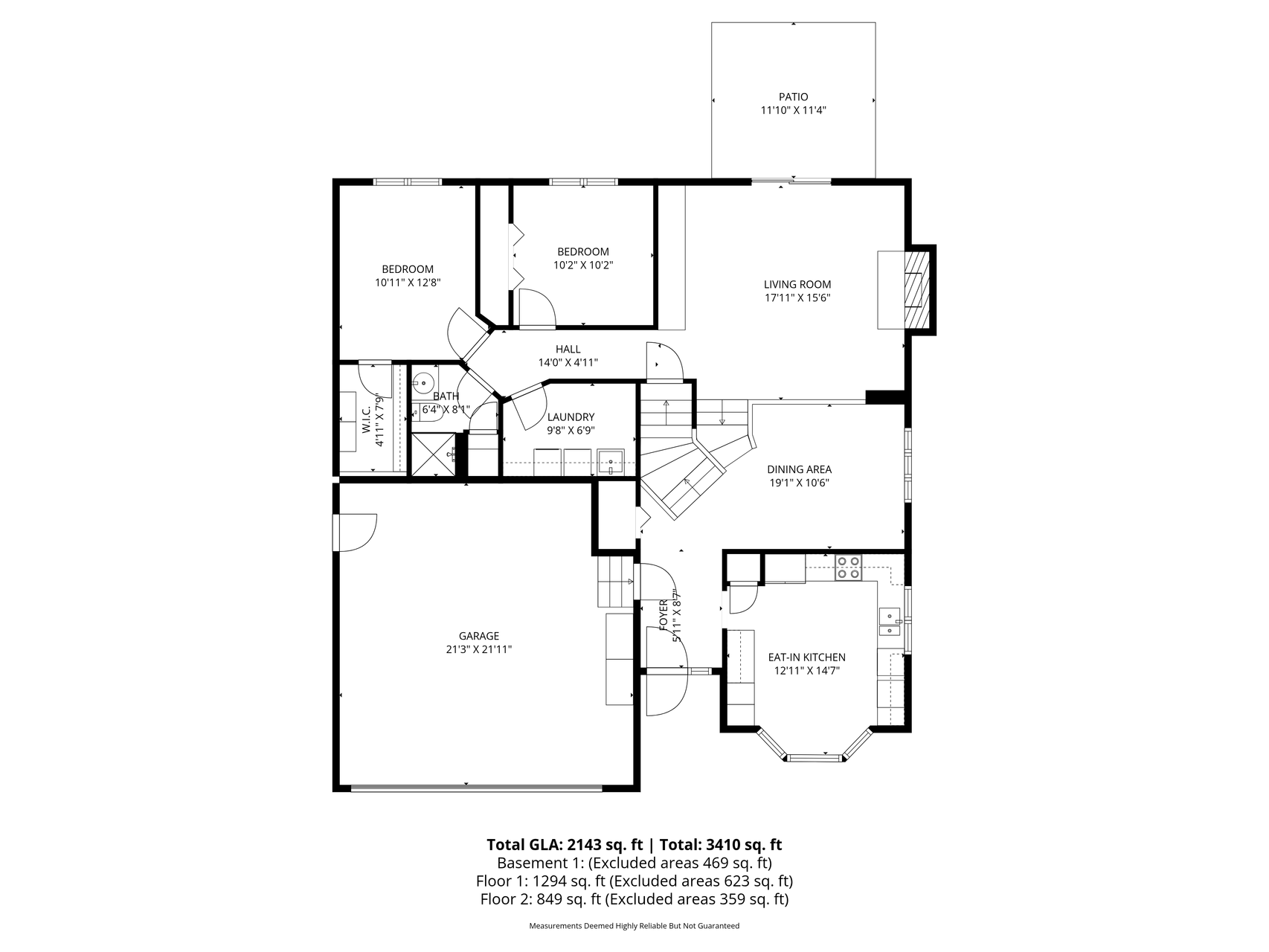 First floor and lower level floor plan