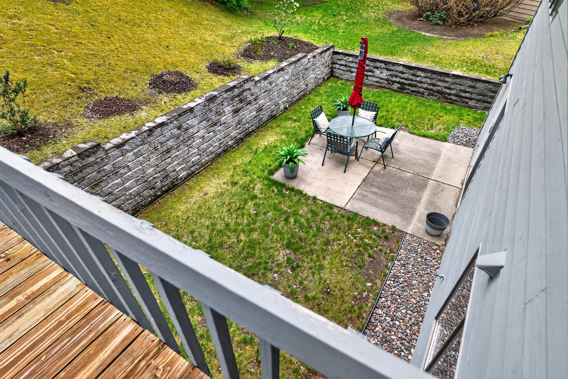 Private patio on the walkout level just outside the family room