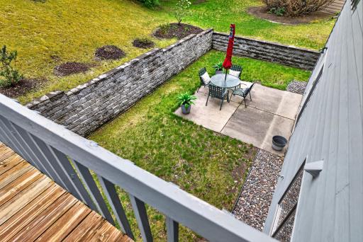 Private patio on the walkout level just outside the family room
