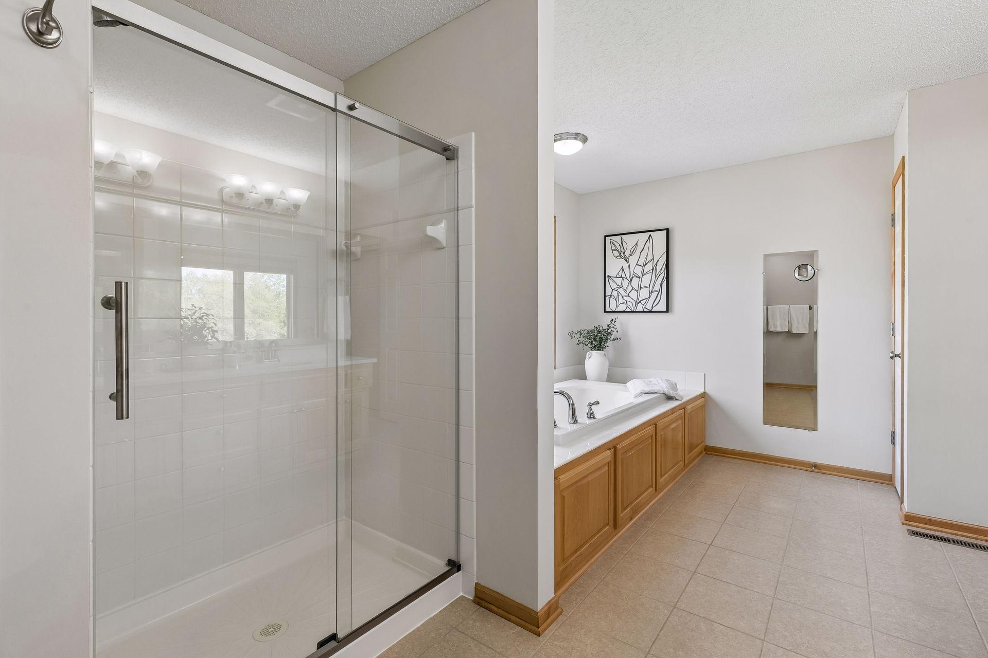 Primary Bath New Shower Door