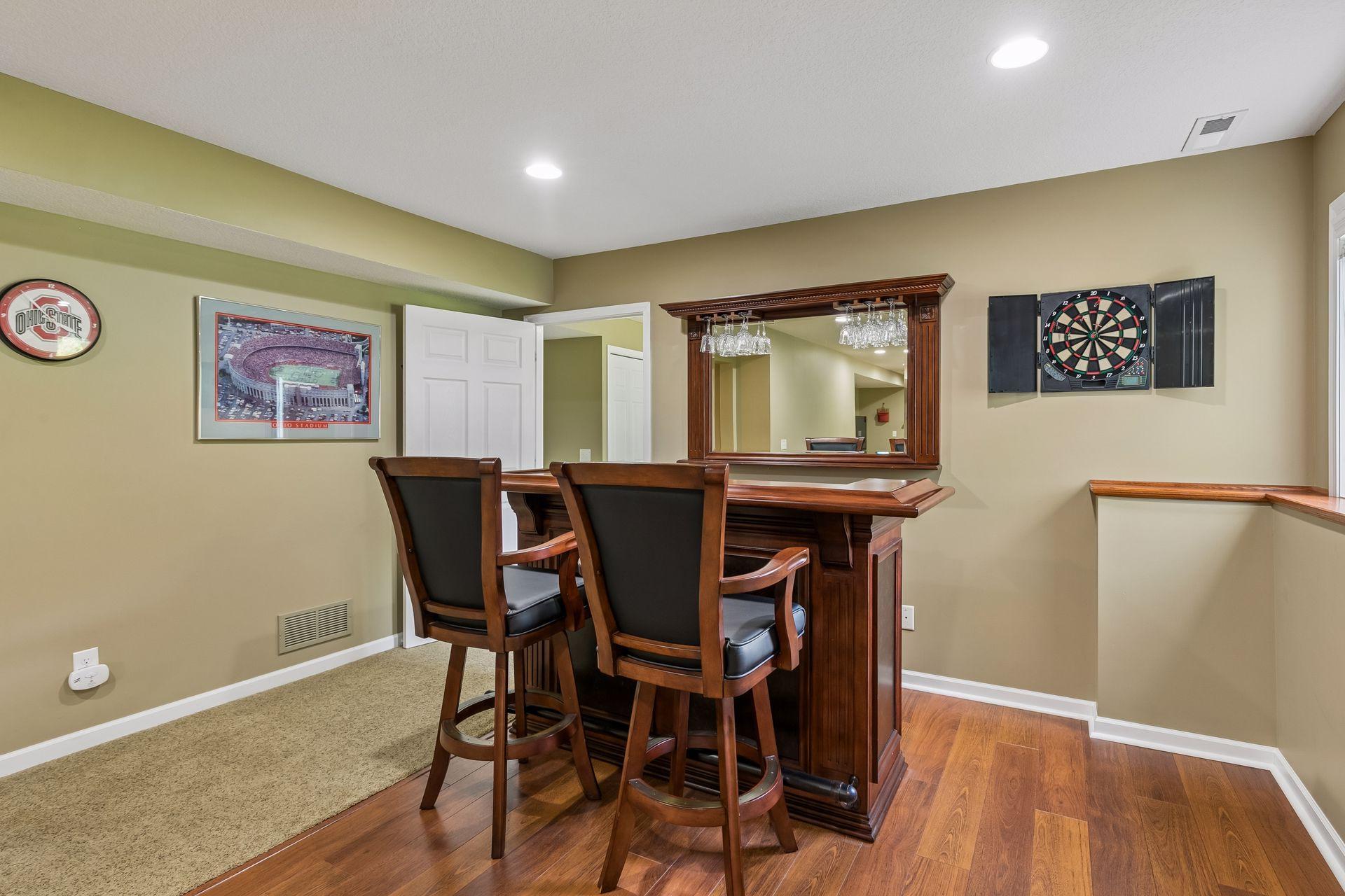 Lower Level Bar-Door leading to 5th Bedroom/Workout Room