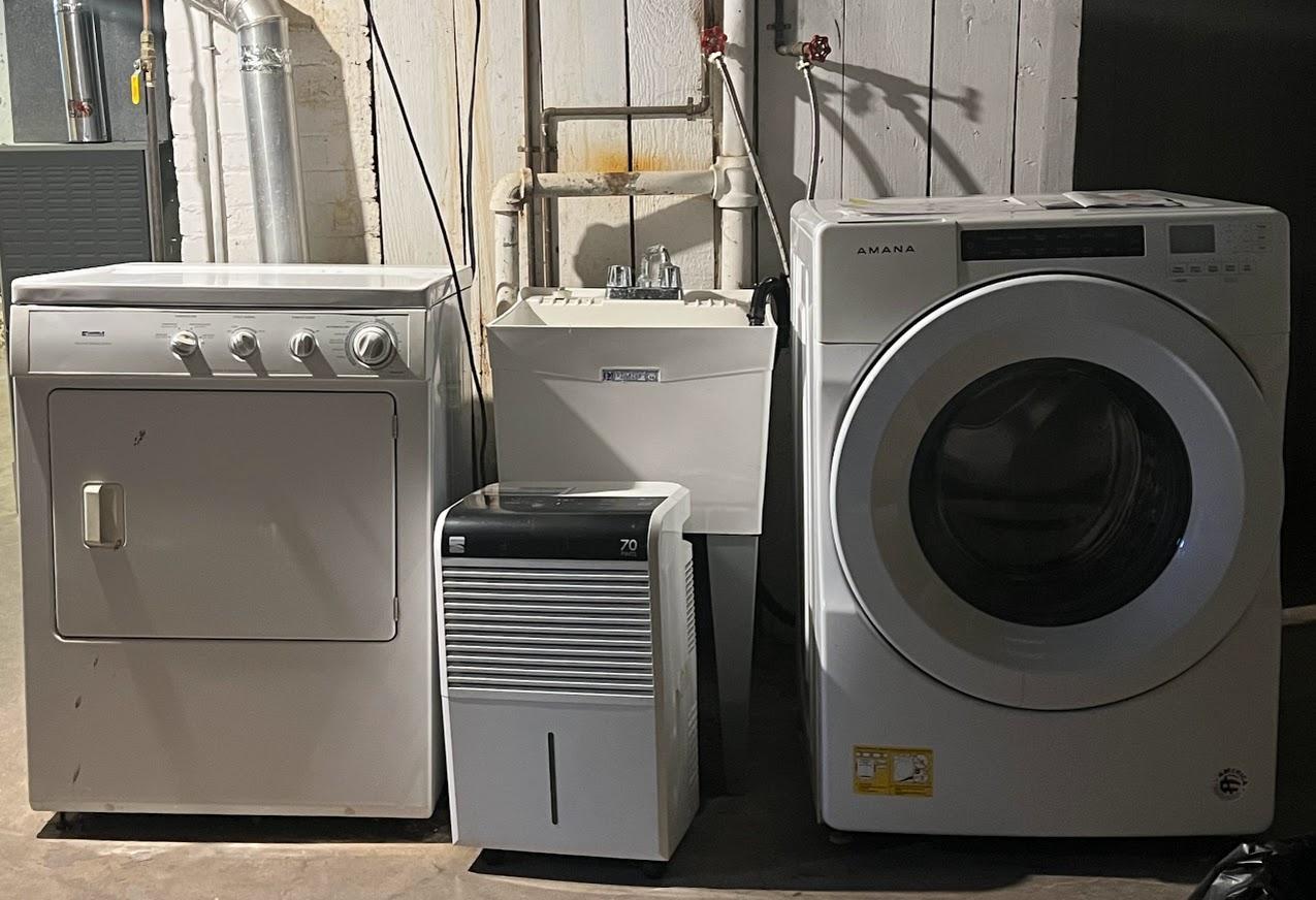 Laundry in basement