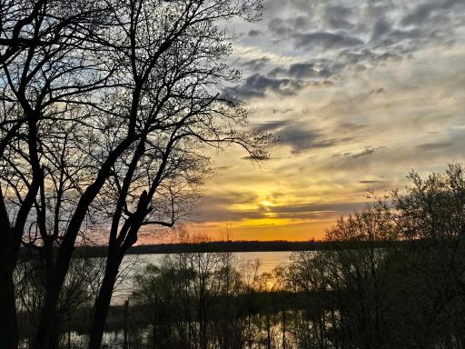 Beautiful sunset view from backyard
